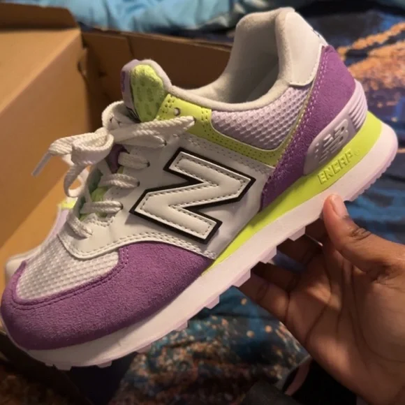 New balance 574 purple and green